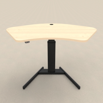 Electric Adjustable Desk | 140x90 cm | Maple with black frame