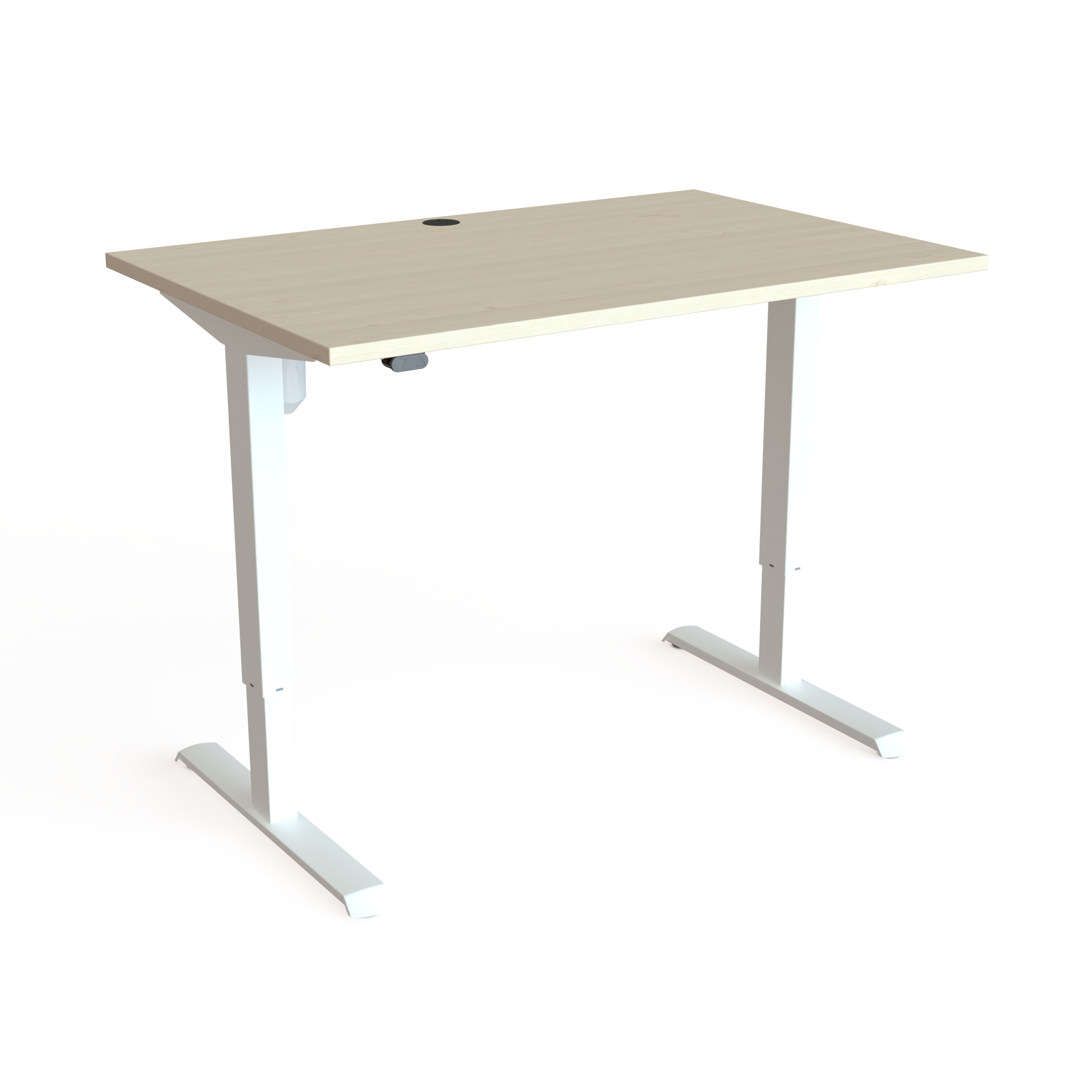 Electric Adjustable Desk | 120x80 cm | Maple with white frame