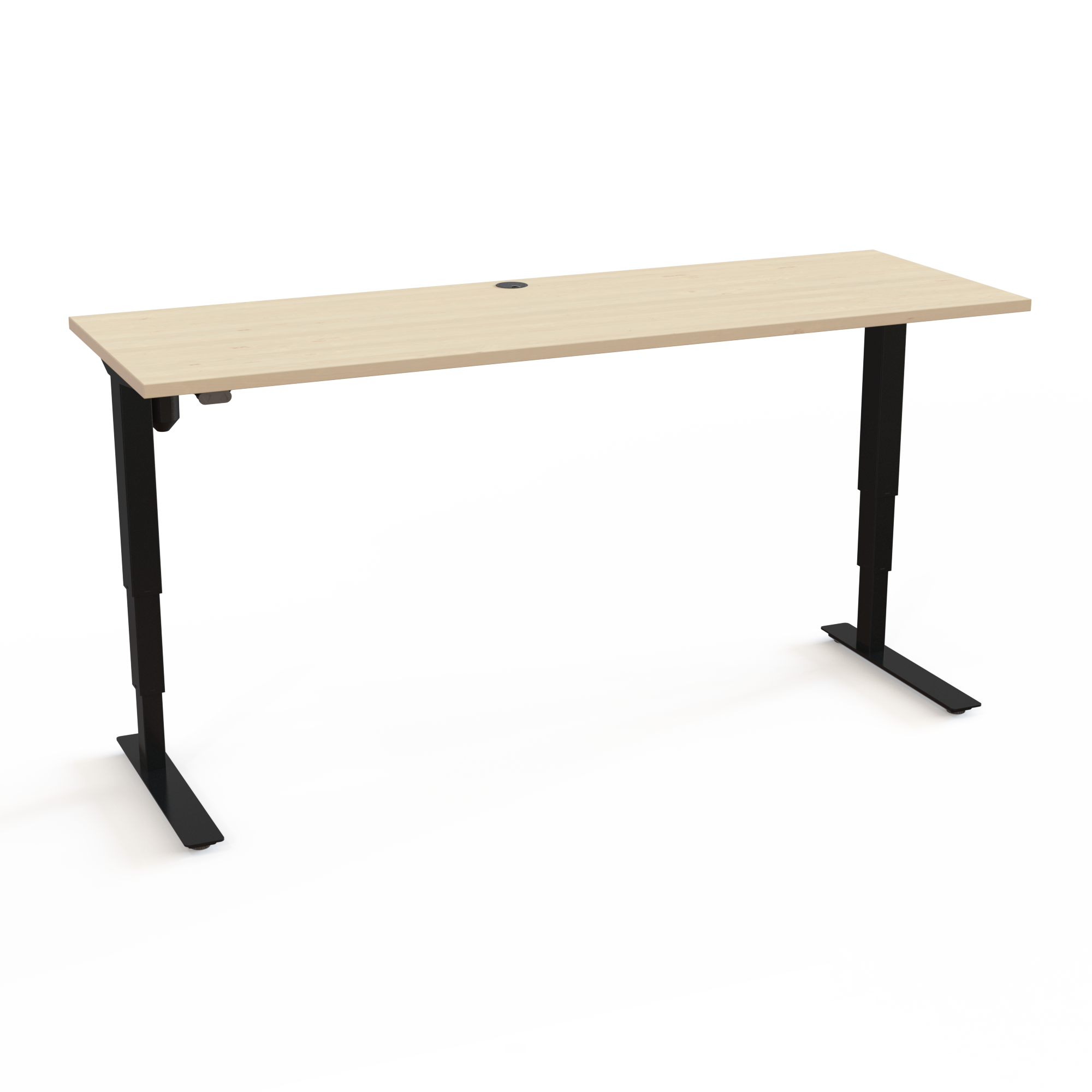 Electric Adjustable Desk | 180x60 cm | Maple with black frame