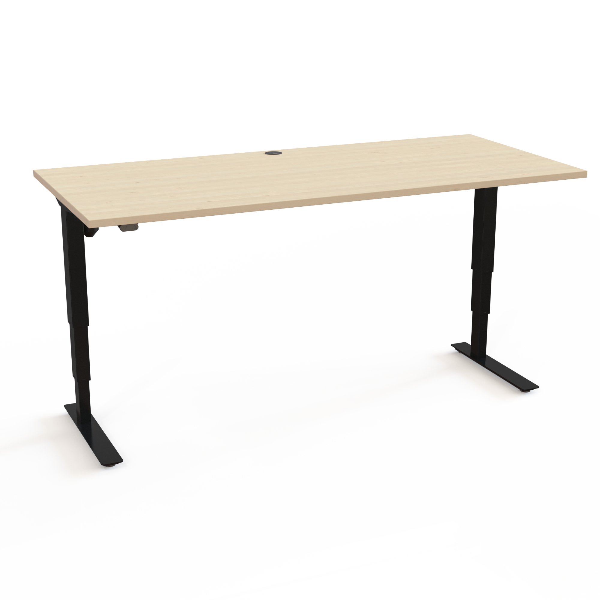 Electric Adjustable Desk | 180x80 cm | Maple with black frame