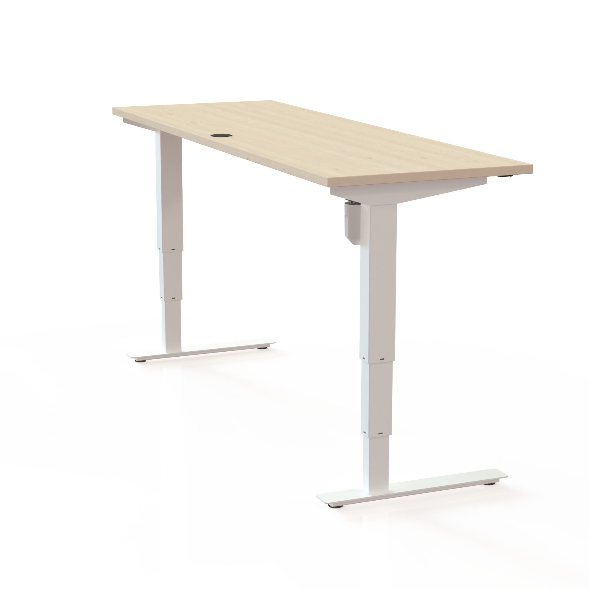 Electric Adjustable Desk | 180x60 cm | Maple with white frame