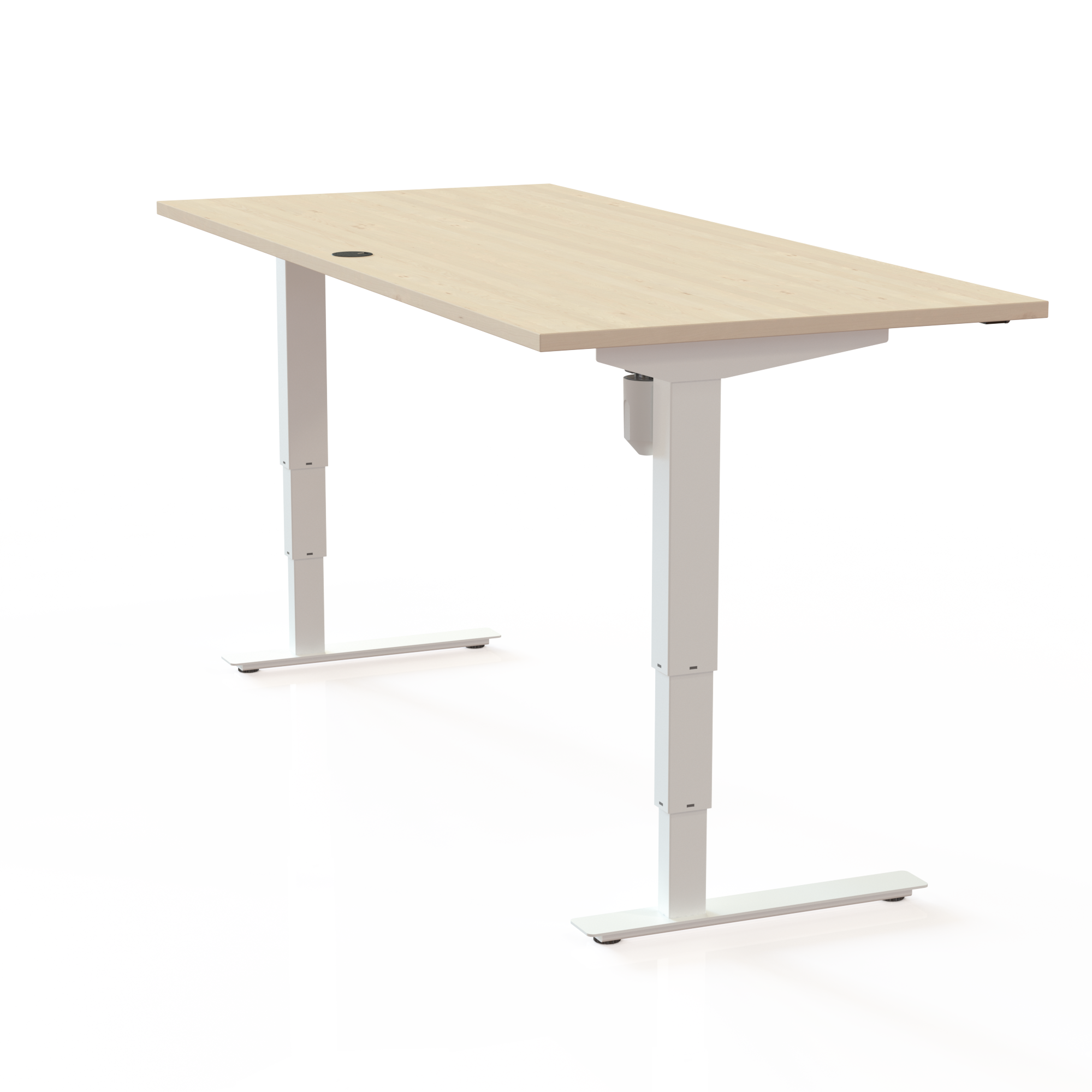 Electric Adjustable Desk | 180x80 cm | Maple with white frame